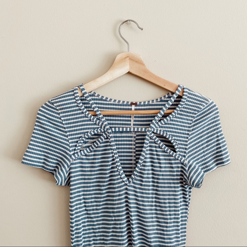 FREE PEOPLE | Frenchie cut out tee